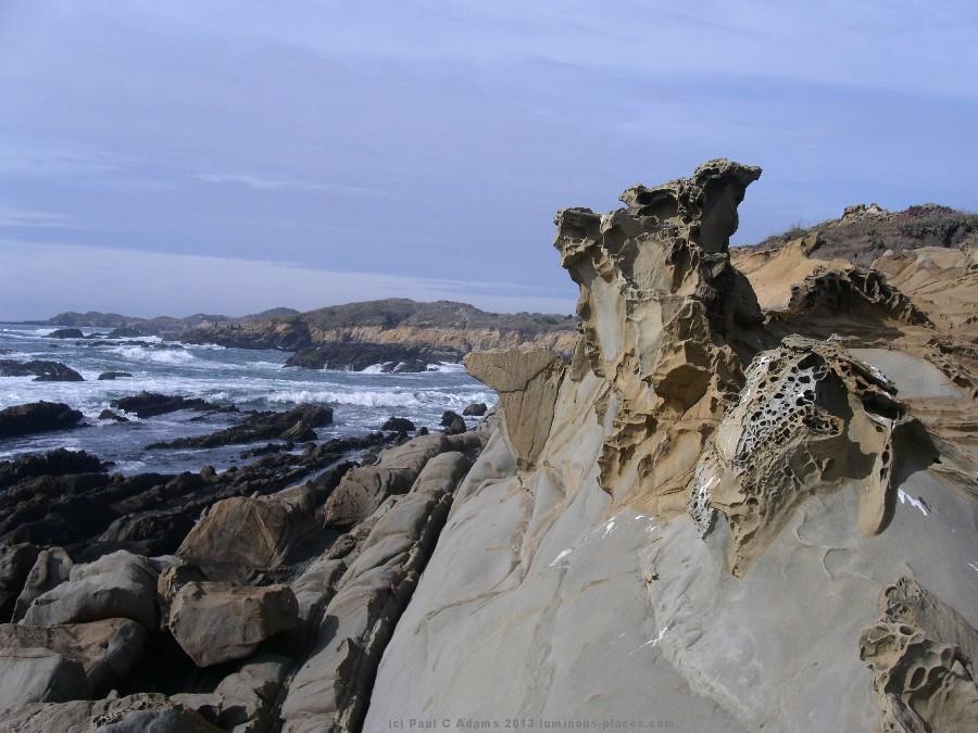 sandstone formations coast of
                California