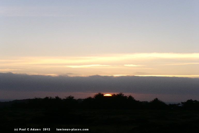 sunset, Ano Nuevo State Park, California